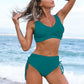 Printed Drawstring Swimsuit