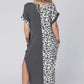 Leopard Print Paneled Dress