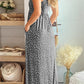Leopard Sleeveless Pocket Maxi Dress