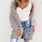 Color Dot Long Sleeve Pocket Sweater Cardigan