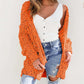 Color Dot Long Sleeve Pocket Sweater Cardigan