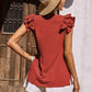 Ruffle Tiered Sleeve V Neck Tank Top