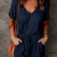 V-neck Pocket Jumpsuit