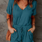 V-neck Pocket Jumpsuit