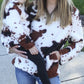 Cow Pattern Parent-child Snowflake Jacket