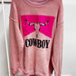 Print Corded Pullover Sweatshirt