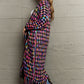 Maxi Cardigan in Multi Colors with Fringe Hem