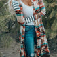 Western Print Knitted Cardigan