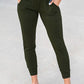 High Waist Pleated Pocket Joggers