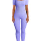 Long Sleeves Solid Color Ribbed Jumpsuit