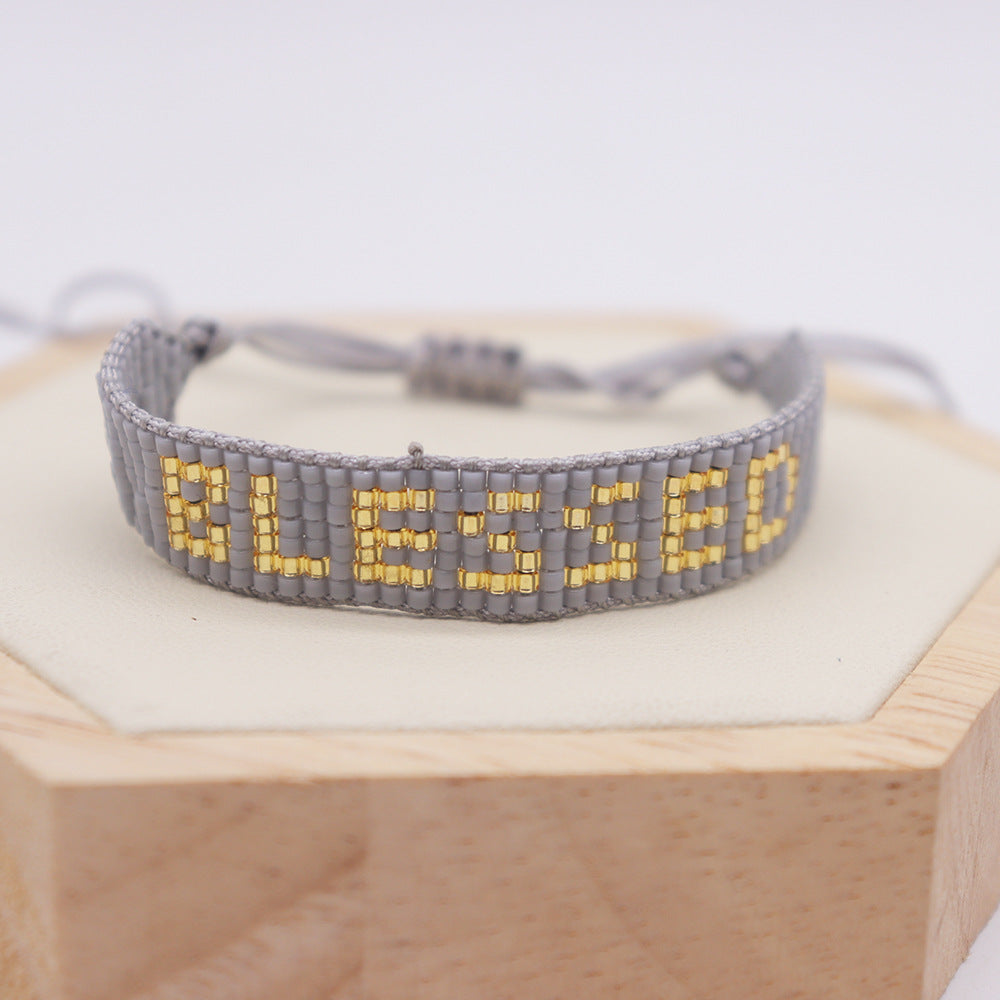 Letter Beaded Bracelet