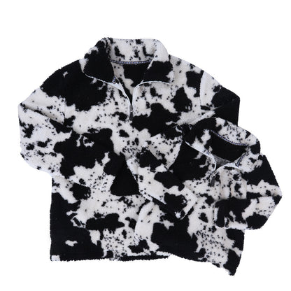 Cow Pattern Parent-child Snowflake Jacket