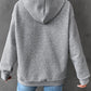 Waffle Hooded Long-sleeved Sweatshirt