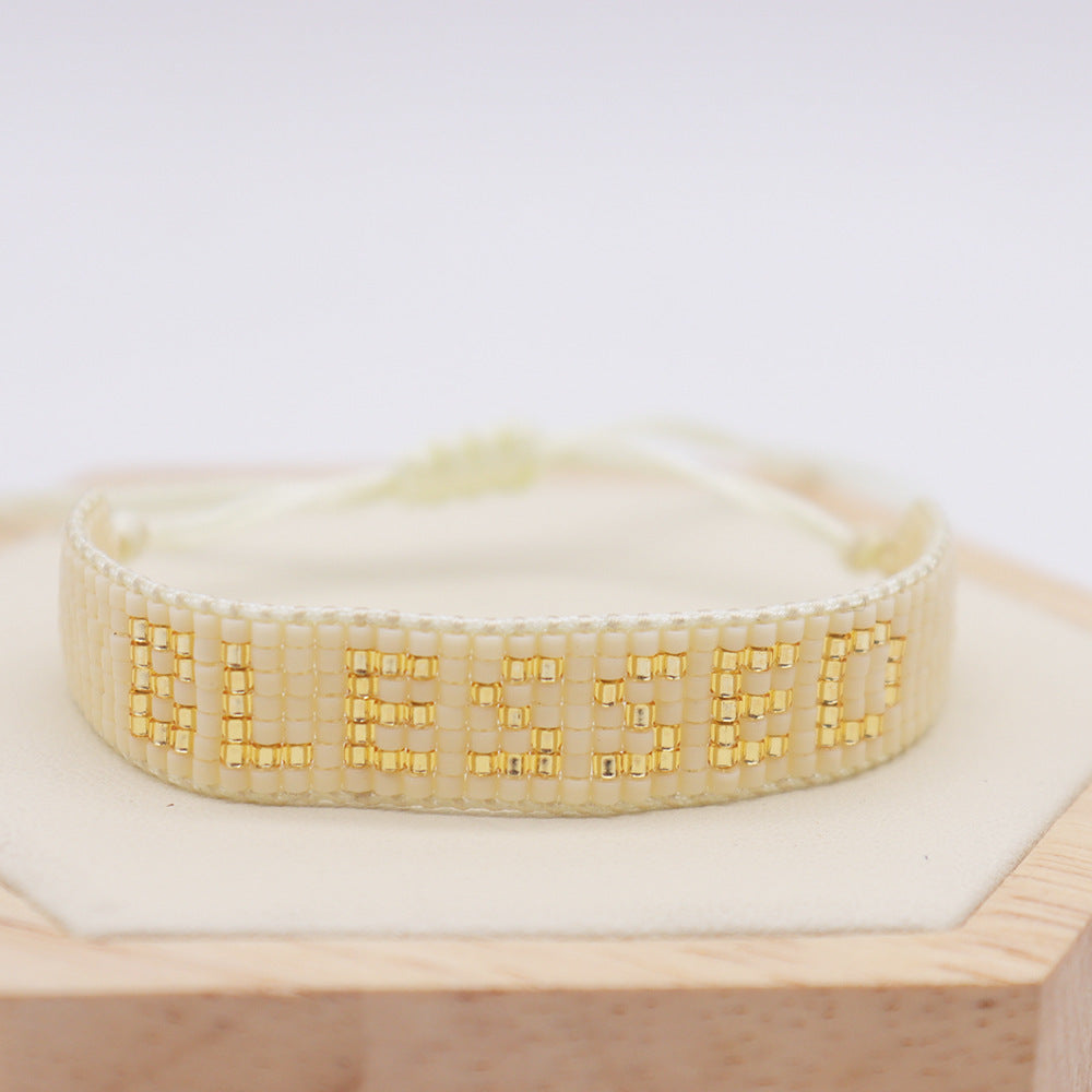 Letter Beaded Bracelet