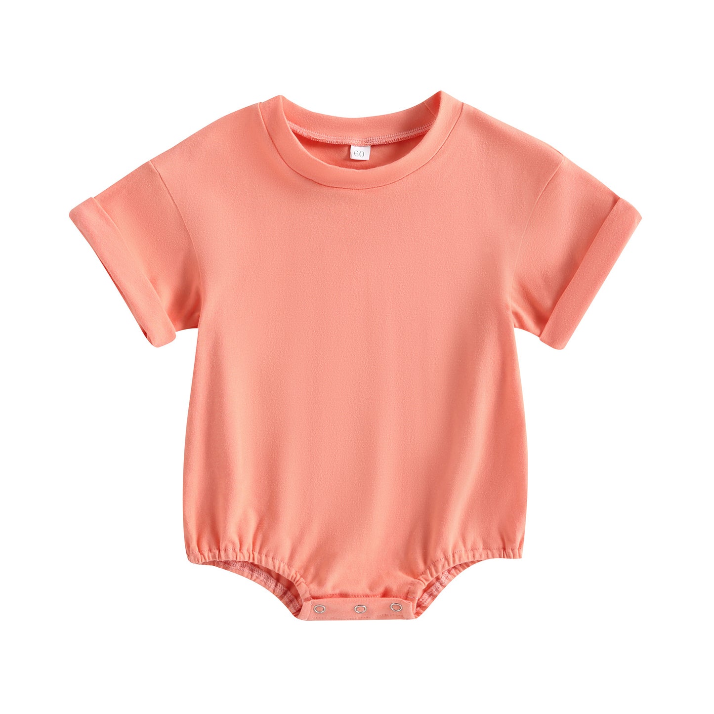 Kid's Solid Color Short Sleeve Romper