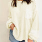 Exposed Seam Waffle Knit Top