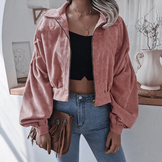 Corduroy Cropped Jacket