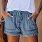 Wlastic Waist Denim Shorts