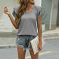 Solid Color V-neck T-shirt