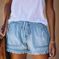 Wlastic Waist Denim Shorts