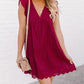 Jacquard Cutout V-Neck Dress