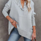 Multicolor V-Neck Dolman Sleeve Hoodie