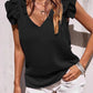 Ruffle Tiered Sleeve V Neck Tank Top