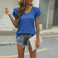 Solid Color V-neck T-shirt