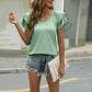 Solid Color V-neck T-shirt