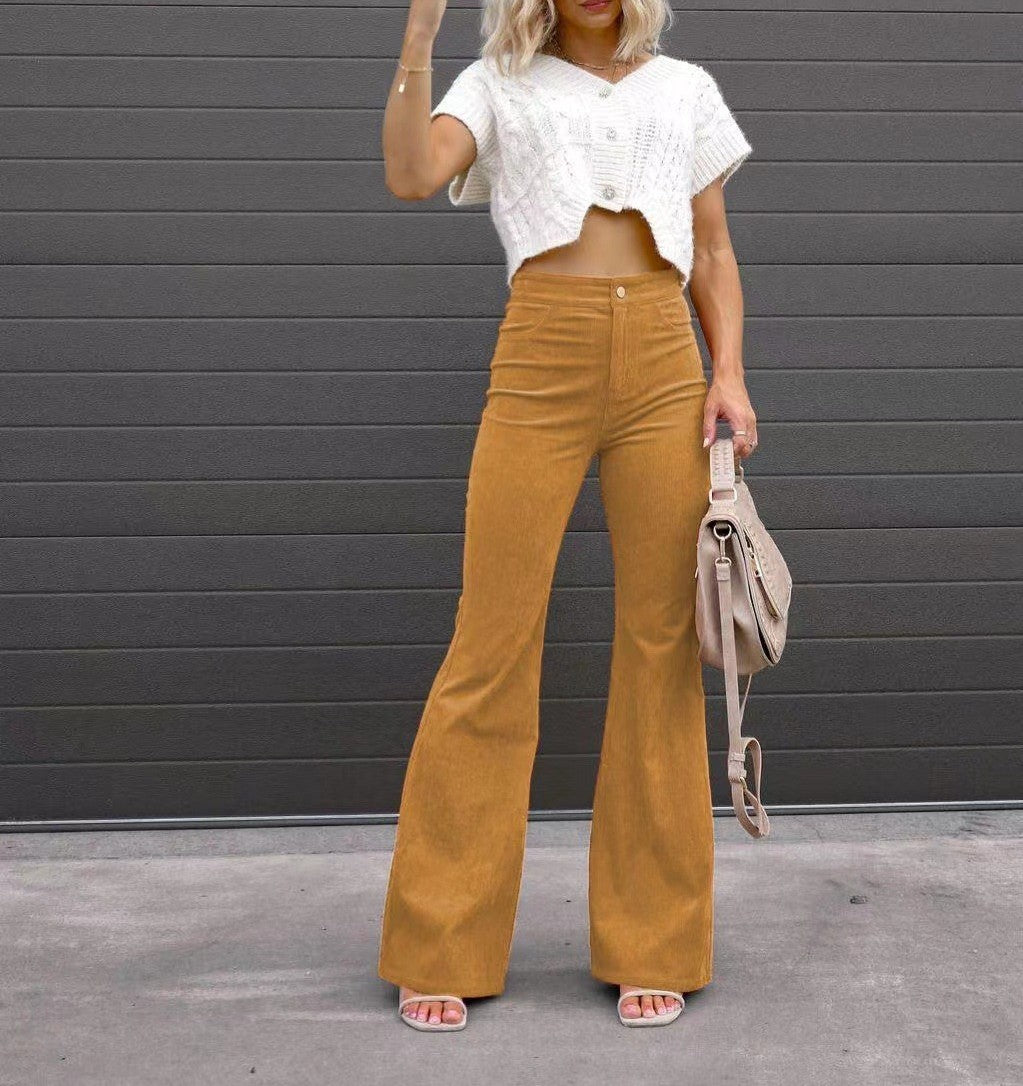 Corduroy Flared Trousers