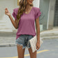 Solid Color V-neck T-shirt