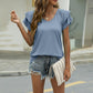 Solid Color V-neck T-shirt